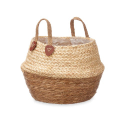 PANIER PLIABLE AVEC POIGNÉES EN SPARTE MIXTE 30CM