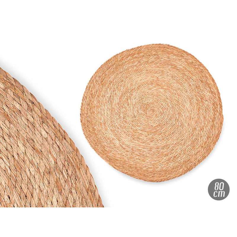 ROUND ESPARTO NATURAL CARPET 80CM