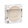 PLATO LLANO 27 CM GRABADO GRIS