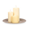 SUPORTE PARA VELAS DIAMANTE TAUPE ANTIGO 33CM