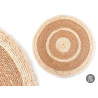 ROUND ESPARTO CARPET WITH THREAD EDGE 80CM