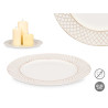 BOUGEOIR LOSANGES BLANC VIEILLI 33CM