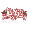 WOODEN LETTERS MERRY CHRISTMAS RED WHITE
