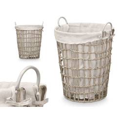 PANIER ROND AVEC POIGNÉES GRIS