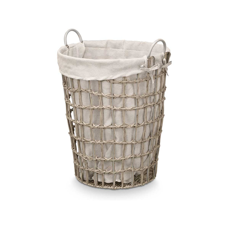 PANIER ROND AVEC POIGNÉES GRIS