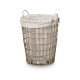 ROUND BASKET WITH HANDLES GREY