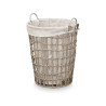 ROUND BASKET WITH HANDLES GREY