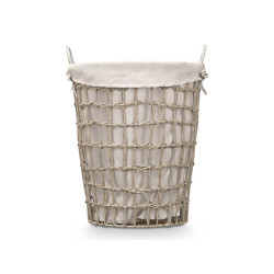 PANIER ROND AVEC POIGNÉES GRIS