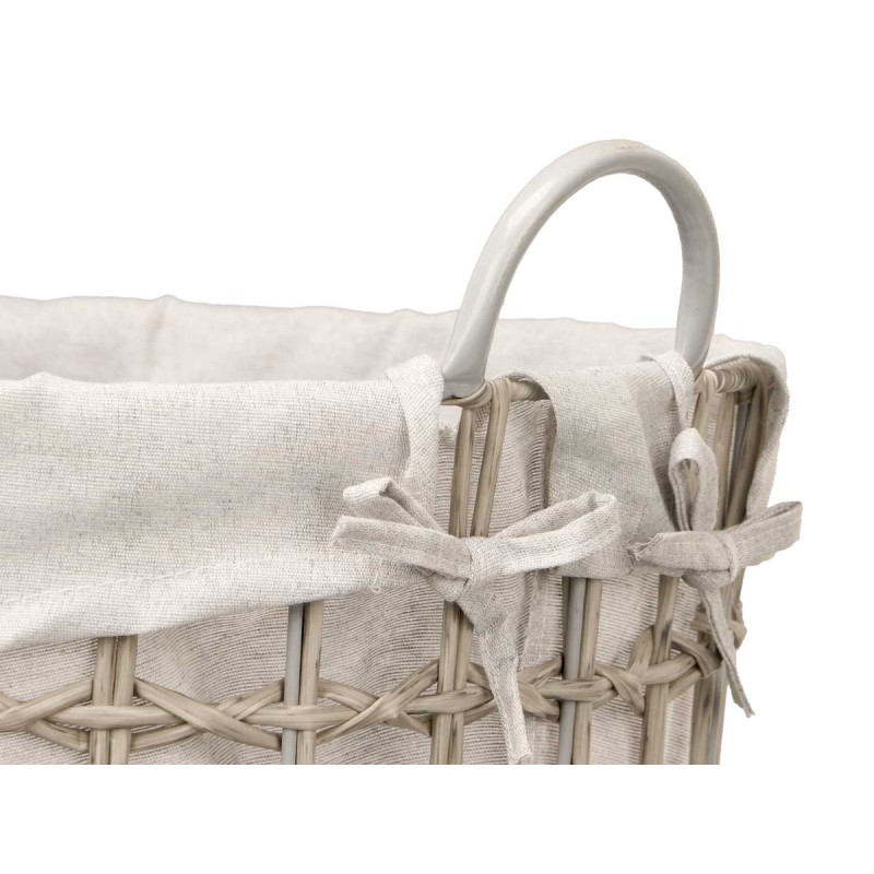 PANIER ROND AVEC POIGNÉES GRIS