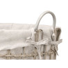 ROUND BASKET WITH HANDLES GREY