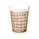 ROUND BASKET WITH HANDLES NATURAL