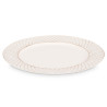 PORTAVELAS ROMBOS BLANCO ENVEJECIDO 33CM