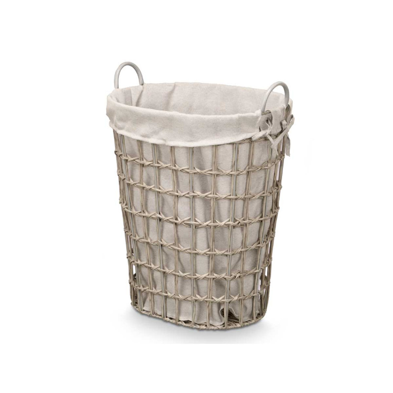 CESTO OVALE MANICI GRIGIO
