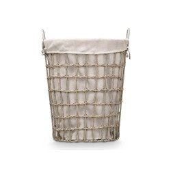 PANIER OVALE AVEC POIGNÉES GRIS