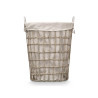 OVAL BASKET WITH  HANDLES GREY
