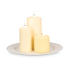 CANDLE HOLDER RHOMBUS WHITE DISTRESSED 33CM