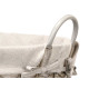 LOW ROUND BASKET WITH HANDLES GREY