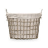 PANIER OVALE BAS AVEC POIGNÉES GRIS