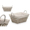 PANIER RECTANGULAIRE AVEC POIGNÉES GRIS