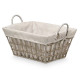 CESTO RECTANGULAR ASAS GRIS