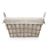 RECTANGULAR BASKET WITH HANDLES GREY