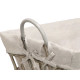 RECTANGULAR BASKET WITH HANDLES GREY