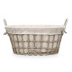 PANIER OVALE AVEC POIGNÉES GRIS PETIT