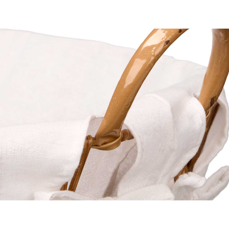 OVAL BASKET WITH  HANDLES NATURAL SMALL