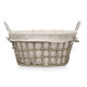 ROUND BASKET WITH HANDLES GREY SMALL