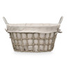ROUND BASKET WITH HANDLES GREY SMALL