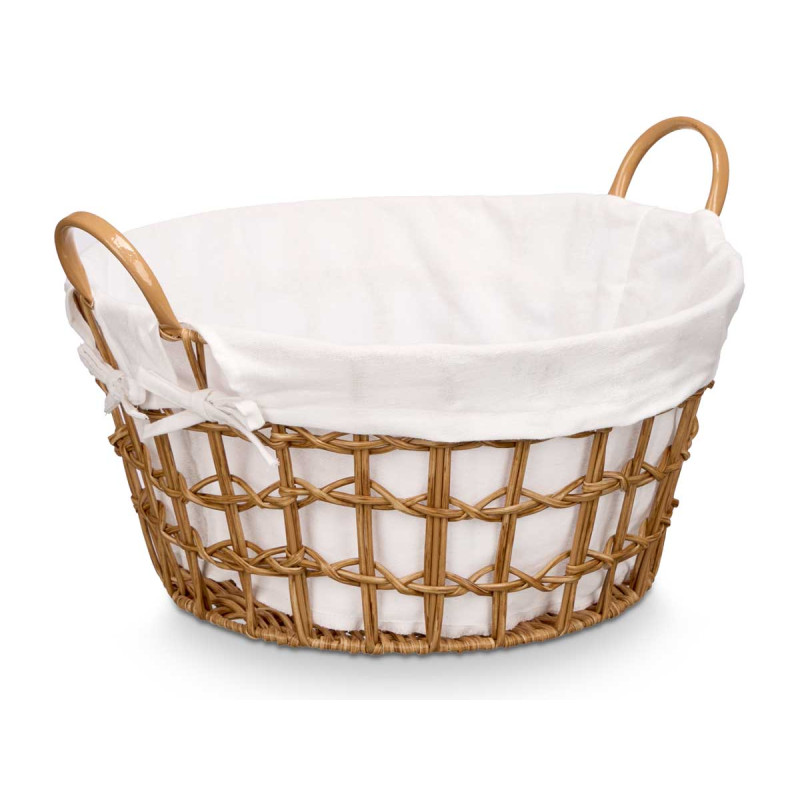 PANIER ROND AVEC POIGNÉES NATUREL PETIT