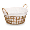 ROUND BASKET WITH HANDLES NATURAL SMALL