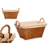 RECTANGULAR WICKER BASKET WITH HANDLES NATURAL