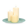 BOUGEOIR LOSANGES VERT VIEILLI 33CM