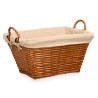 RECTANGULAR WICKER BASKET WITH HANDLES NATURAL