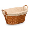 OVAL WICKER BASKET WITH HANDLES NATURAL