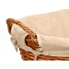 OVAL WICKER BASKET WITH HANDLES NATURAL
