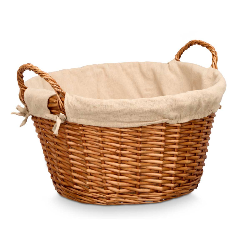 PANIER ROND OSIER AVEC POIGNÉES NATUREL
