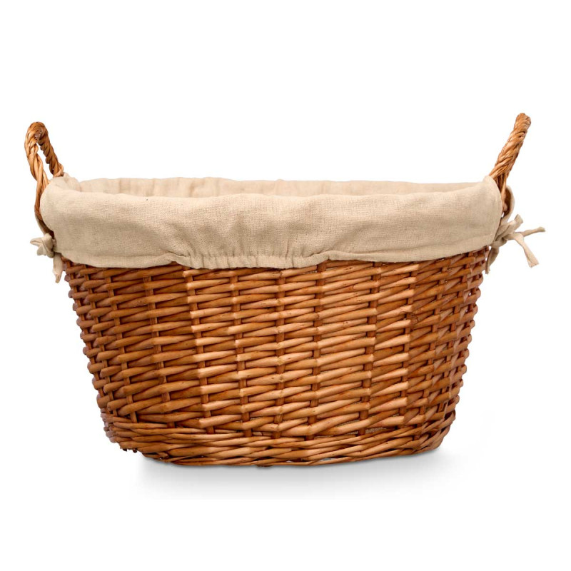 PANIER ROND OSIER AVEC POIGNÉES NATUREL