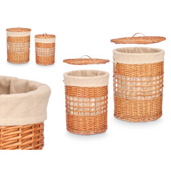 SET 2 PANIERS EN OSIER NATUREL