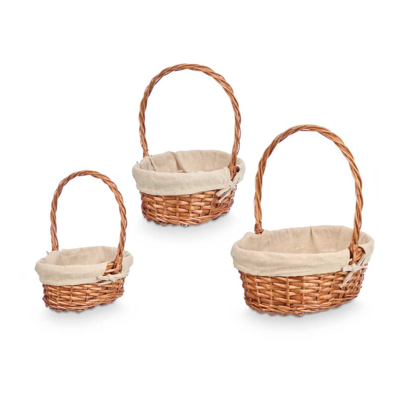 SET 3 CESTE VIMINI OVALI 