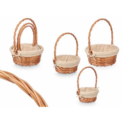 SET 3 CESTE VIMINI ROTONDE