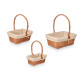 SET 3 PANIERS EN OSIER RECTANGULAIRES