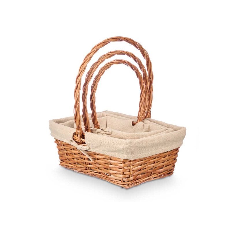 SET 3 CESTE VIMINI RETTANGOLARI 