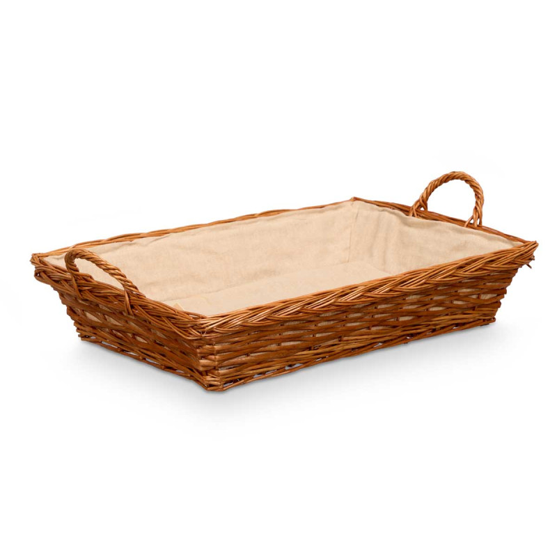 WICKER TRAY WITH HANDLES 