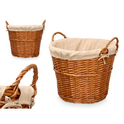 PANIER ROND EN OSIER AVEC POIGNÉES GRAND