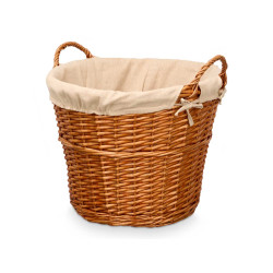 ROND WICKER BASKET WITH HANDLES LARGE
