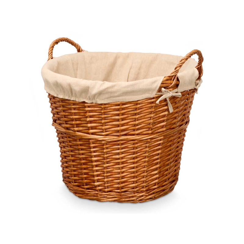 PANIER ROND EN OSIER AVEC POIGNÉES GRAND