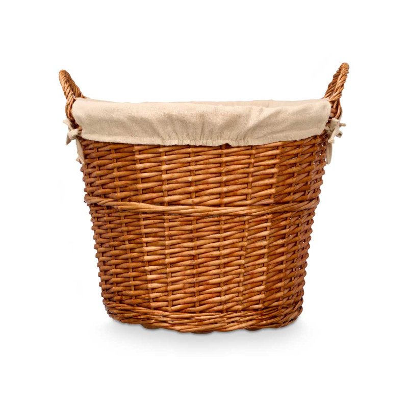 ROND WICKER BASKET WITH HANDLES LARGE
