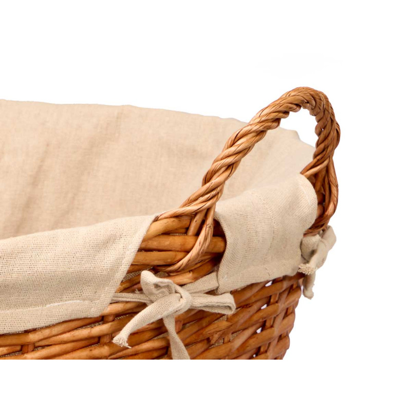 ROND WICKER BASKET WITH HANDLES LARGE